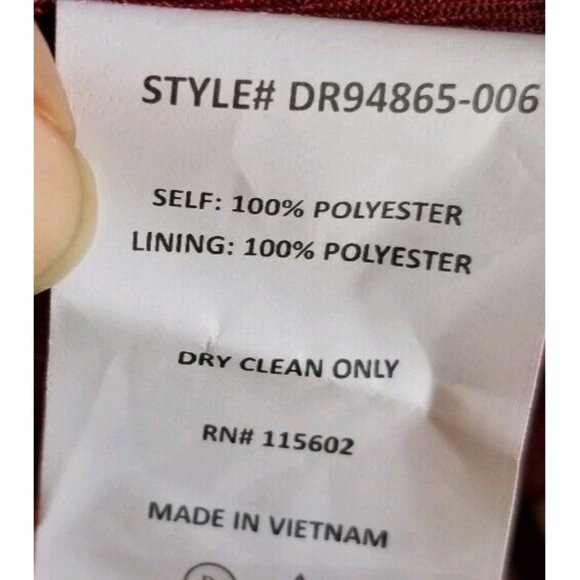 LUSH Burgundy Maroon Cold Shoulder Wrap Dress Size Small New - Picture 5 of 5